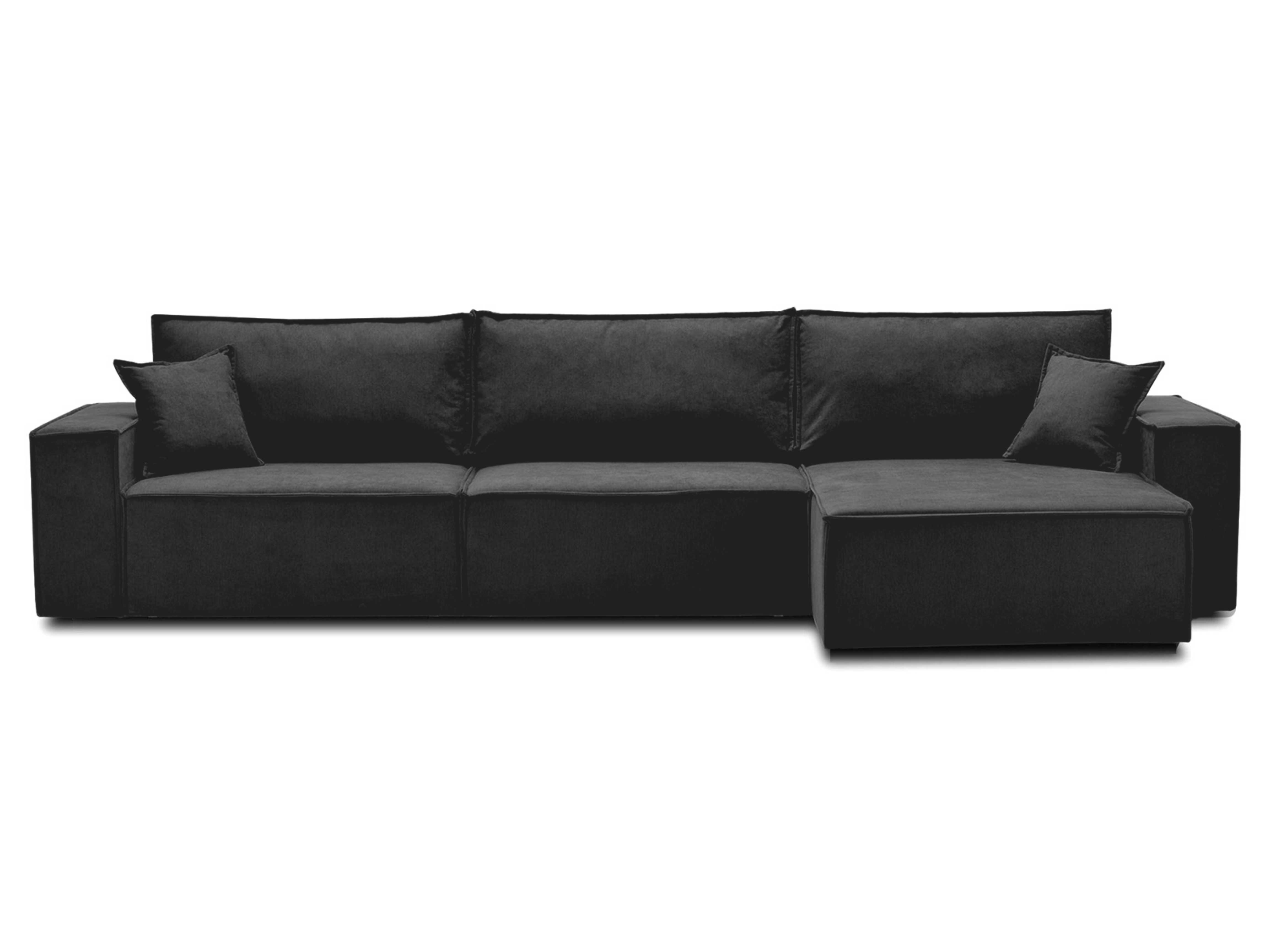 Duży narożnik w stylu loft czarny